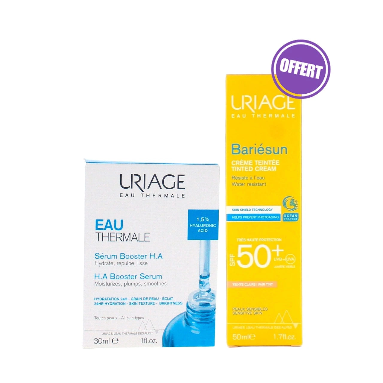 Uriage HA Booster Serum 30 ML with Free Bariesun Tinted Cream 50 ML